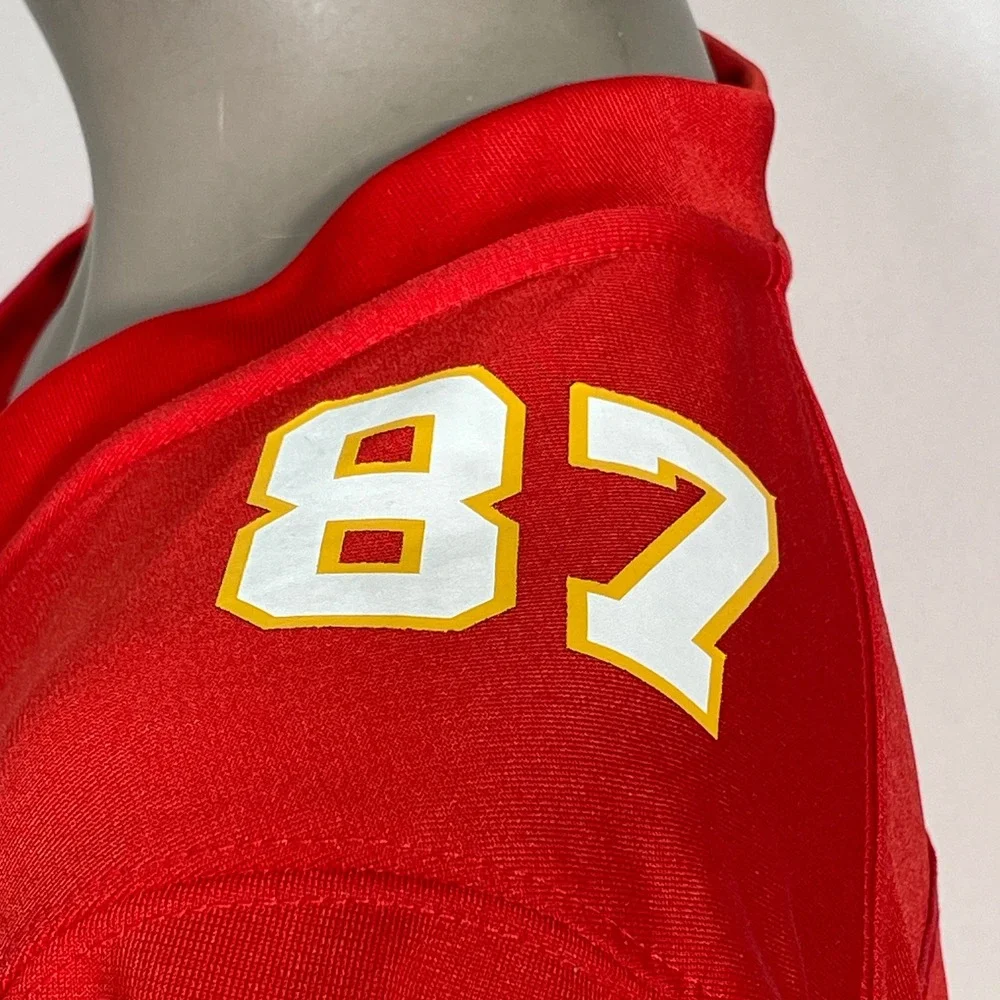 Travis Kelce #87 Kansas City Chiefs NFL Nike Red Game Jersey Women's XL